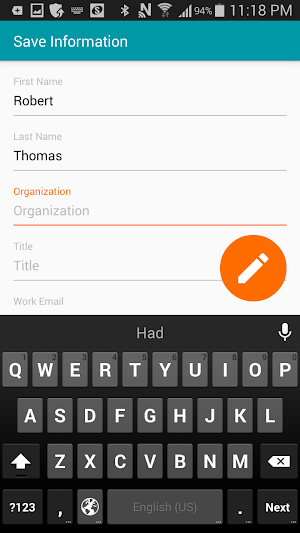 TapLead Registration Demo Screenshot 2