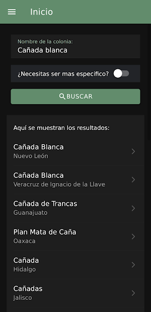Tu código postal para México Screenshot 1