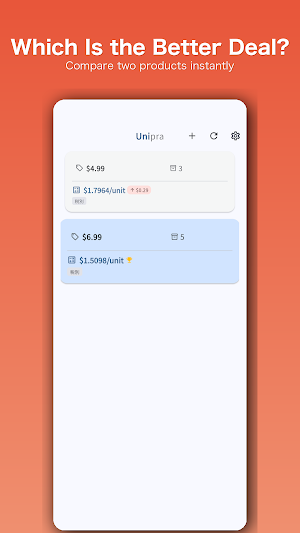 Unipra - Unit Price Compare Screenshot 0