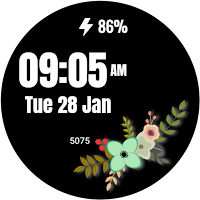 Flower Digital Face Watch