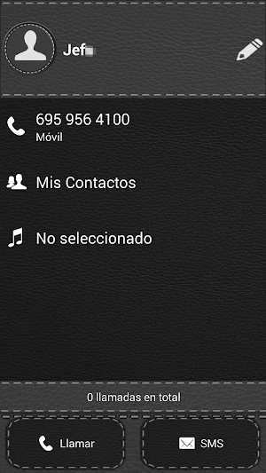 THEME BLACK LEATHER EXDIALER 2 Screenshot 2