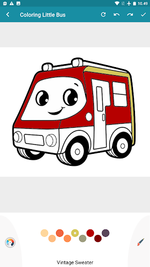 Coloring Animated Little Bus Screenshot 0