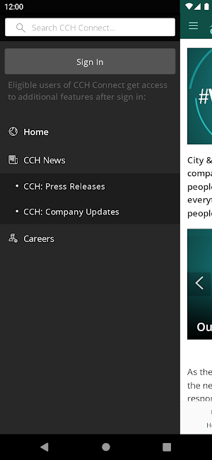 CCH Connect Screenshot 1