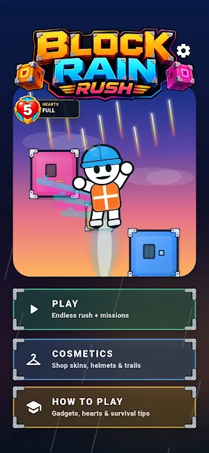 Arcade Jumper: Block Rain Rush Screenshot 0