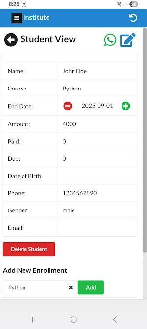 Institute Management - Haysky Screenshot 2