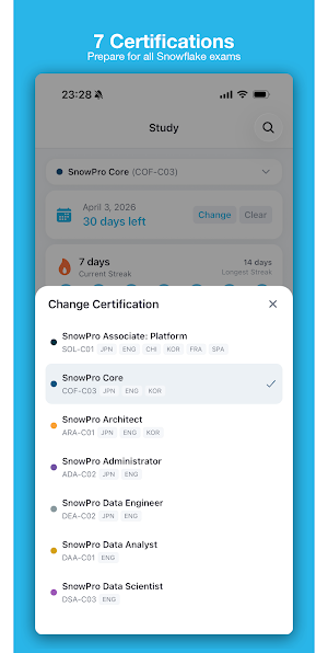 CertiQ - SnowPro Core Prep Screenshot 0