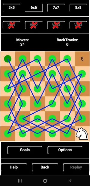 Knights Tour Chess Board Games Screenshot 2