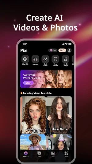 Pixi Ai：Photo Magic&Ai Video Screenshot 0