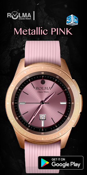 Rolma Metallic PINK Watchface Screenshot 2