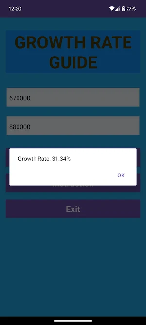 Growth Rate Guide Screenshot 2