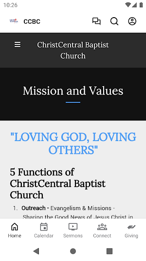 ChristCentral Baptist Church Screenshot 0