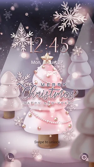 Snowy Pink Winter - Wallpaper Screenshot 1