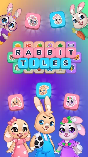 Rabbit tiles: mahjong puzzle Screenshot 0