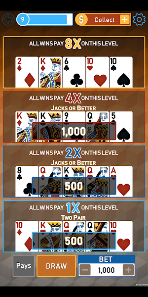 Video Poker Multi Bonus - "Free Play! Full Pay!" Screenshot 2