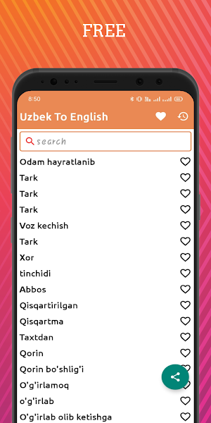 Uzbek To English Dictionary Of Screenshot 0
