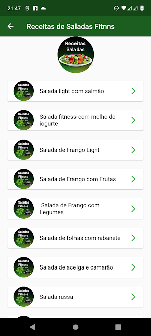 Receitas Saladas Screenshot 1