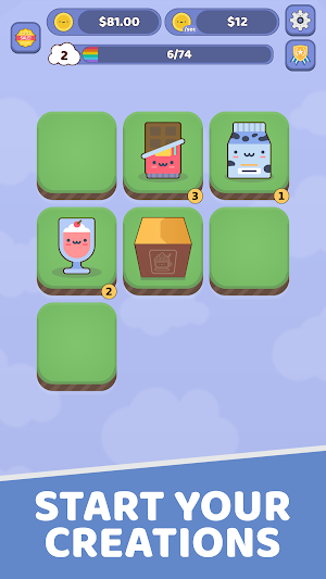 Merge Kawaii Food - Evolution & Clicker Game Screenshot 0