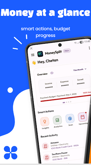 MoneySplit SMS Expense Tracker Screenshot 0