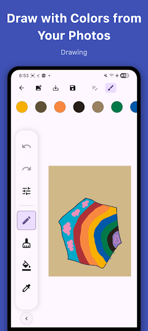 Pick-to-Draw: Photo Palette Screenshot 1