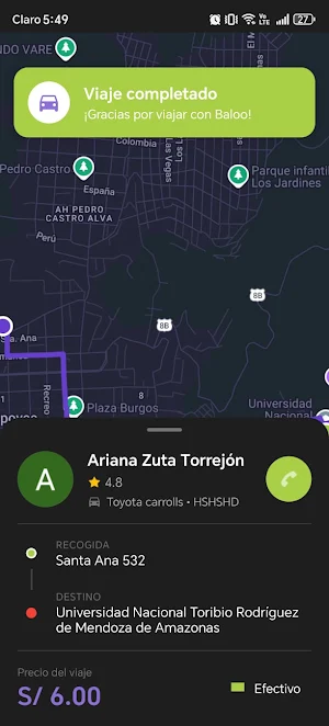 Baloo Taxi App Screenshot 2