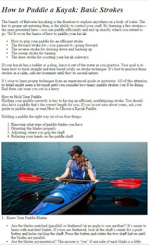 How to Do Kayaking Techniques Screenshot 0