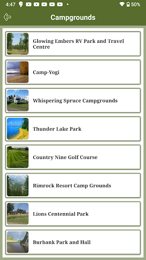 Alberta RV Parks & Campgrounds Screenshot 2