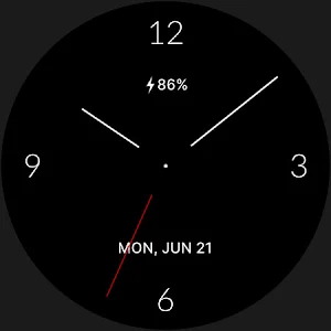 Black Clean Analog Watch Face Screenshot 3