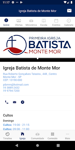 Igreja Batista de Monte Mor Screenshot 1