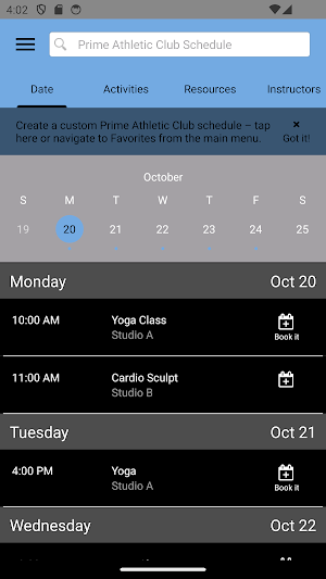 Prime Athletic Club Screenshot 2