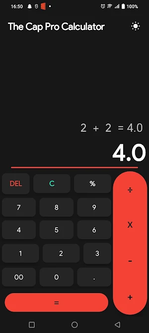 The Cap Pro Calculator Screenshot 2