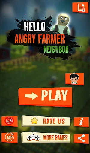 Hello Angry Farmer Neighbor - Rat a Tat Game Screenshot 0