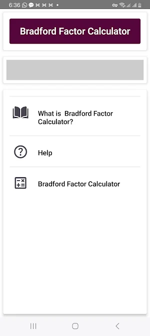Bradford Factor Calculator Screenshot 0