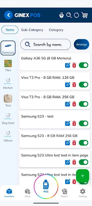 Ginex Traders Billing POS Screenshot 1