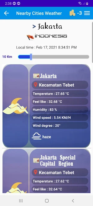 Nearby cities weather Screenshot 3