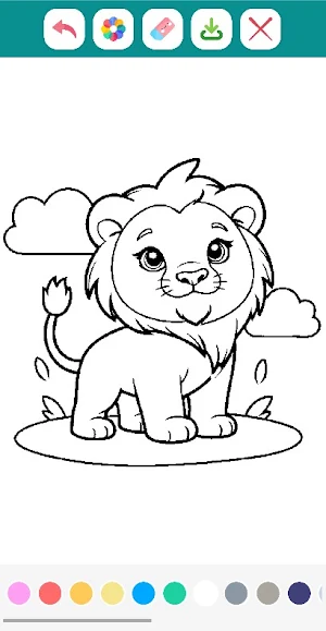 Cute Lion Coloring Book Screenshot 2