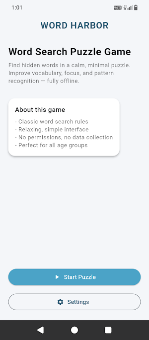 Harbor Word Search Puzzle Screenshot 0