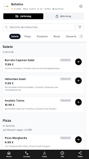 Bufalina Leipzig Pizza Pasta Screenshot 3