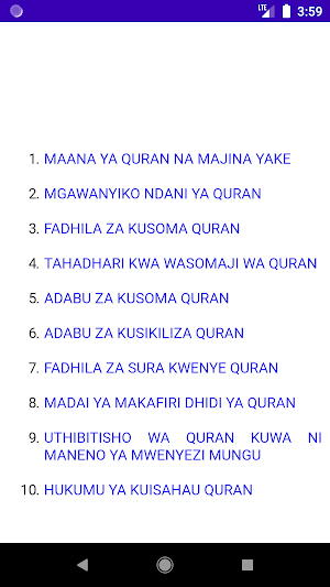 Darasa za Quran na mafundisho Screenshot 3