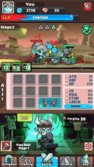 Battle RPG: Dungeon Pet Screenshot 0