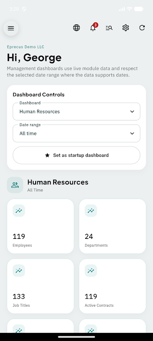 Eprecus ERP Mobile App Screenshot 1