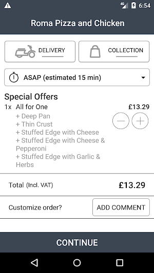 Roma Pizza and Chicken Screenshot 2