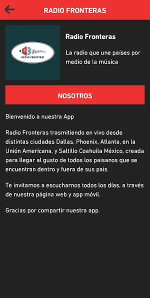 Radio Fronteras Screenshot 1