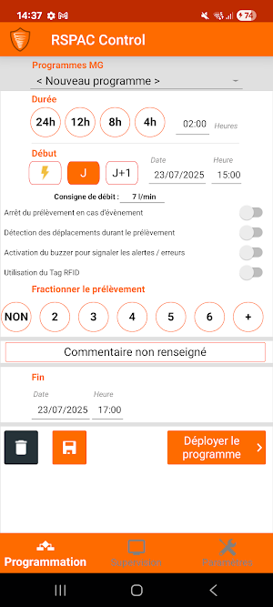 RSPAC Control Screenshot 1