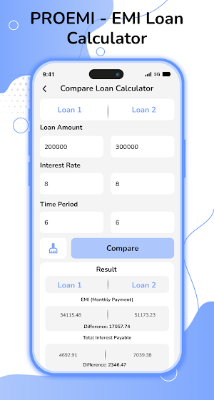 PROEMI - EMI Loan Calculator Screenshot 2
