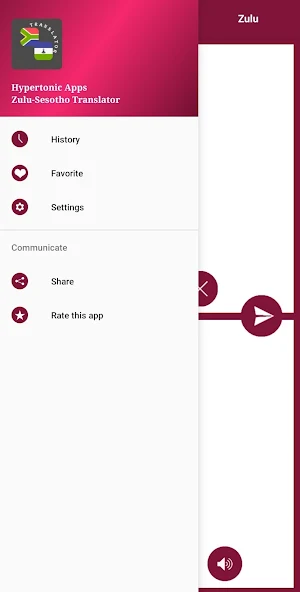 Zulu - Sesotho Translator Screenshot 2