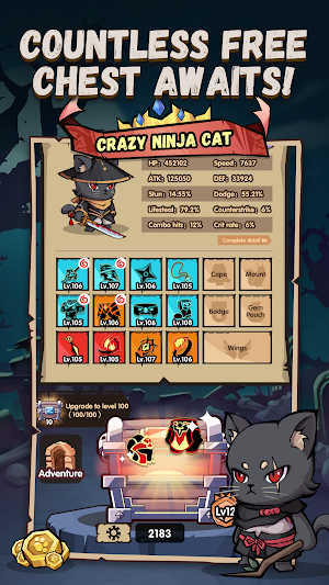 Ninja Cat - Idle Arena Screenshot 0