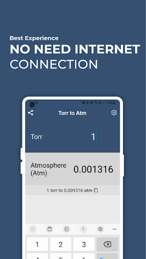 Torr to Atm Converter Screenshot 2