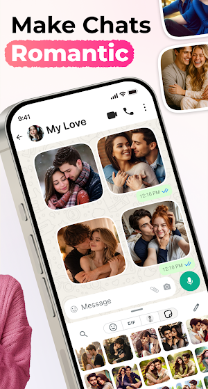 Romantic Stickers Kiss Sticker Screenshot 3