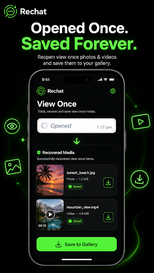 Rechat:View once- Status Saver Screenshot 3