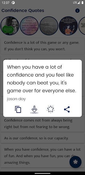 Confidence Quotes and Sayings Screenshot 2